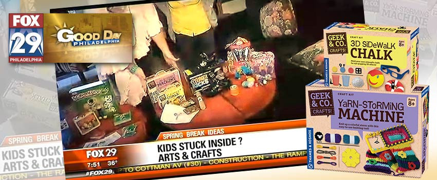 Geek & Co Crafts Featured on FOX 29's Spring Break Ideas 