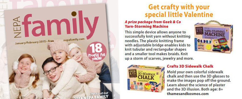 Geek & Co. Craft Line in Nepa Family Magazine