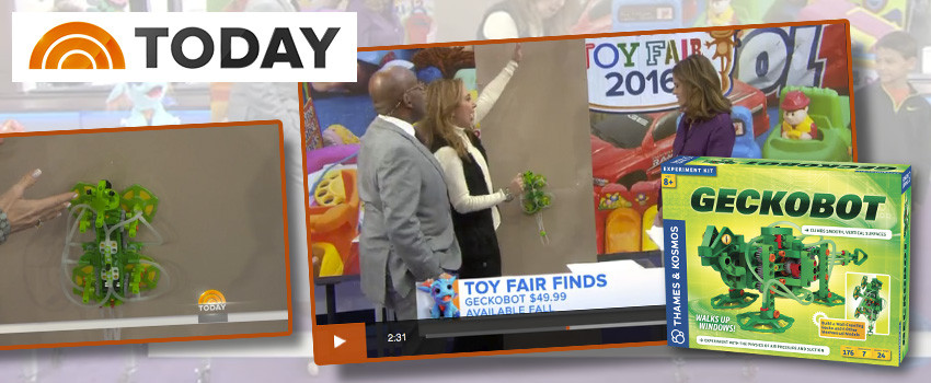  Geckobot crawls up a wall on the Today Show